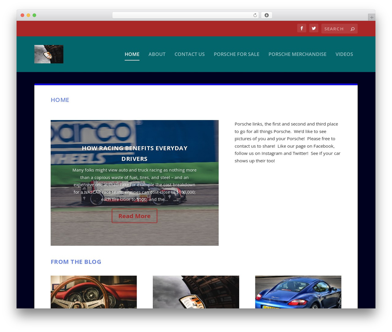 Extra WP theme - porschelinks.com