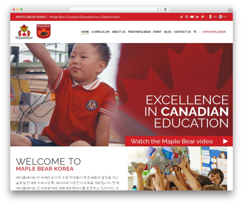 Maple Bear best WordPress theme - maplebear.co.kr