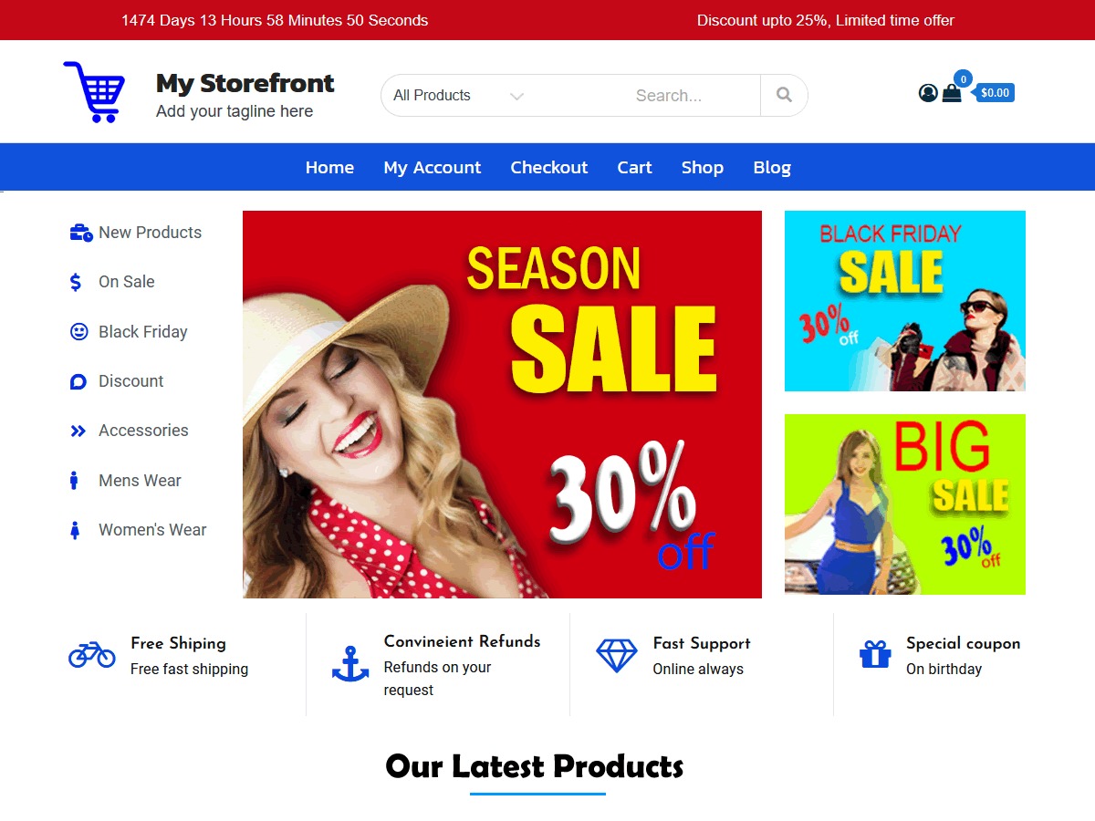 My Storefront WordPress ecommerce theme by ceylonthemes