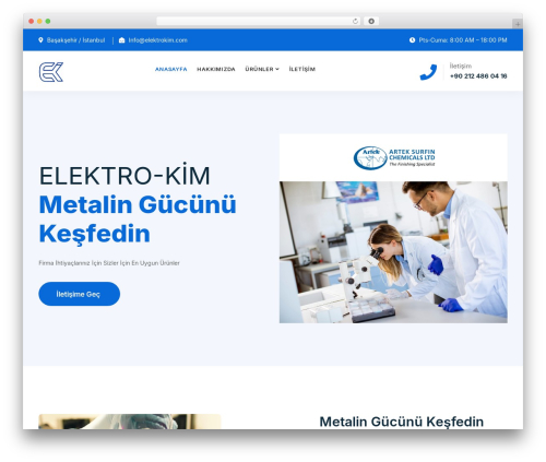 TANDA WordPress theme design - elektrokim.com