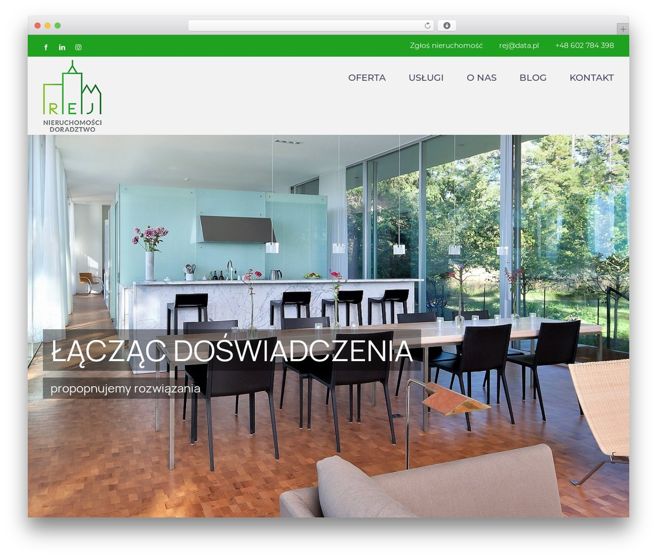 Theme WordPress Avada - nieruchomosci-rej.pl