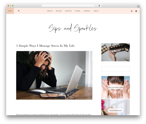 Theme WordPress audrey - sipsandsparkles.com