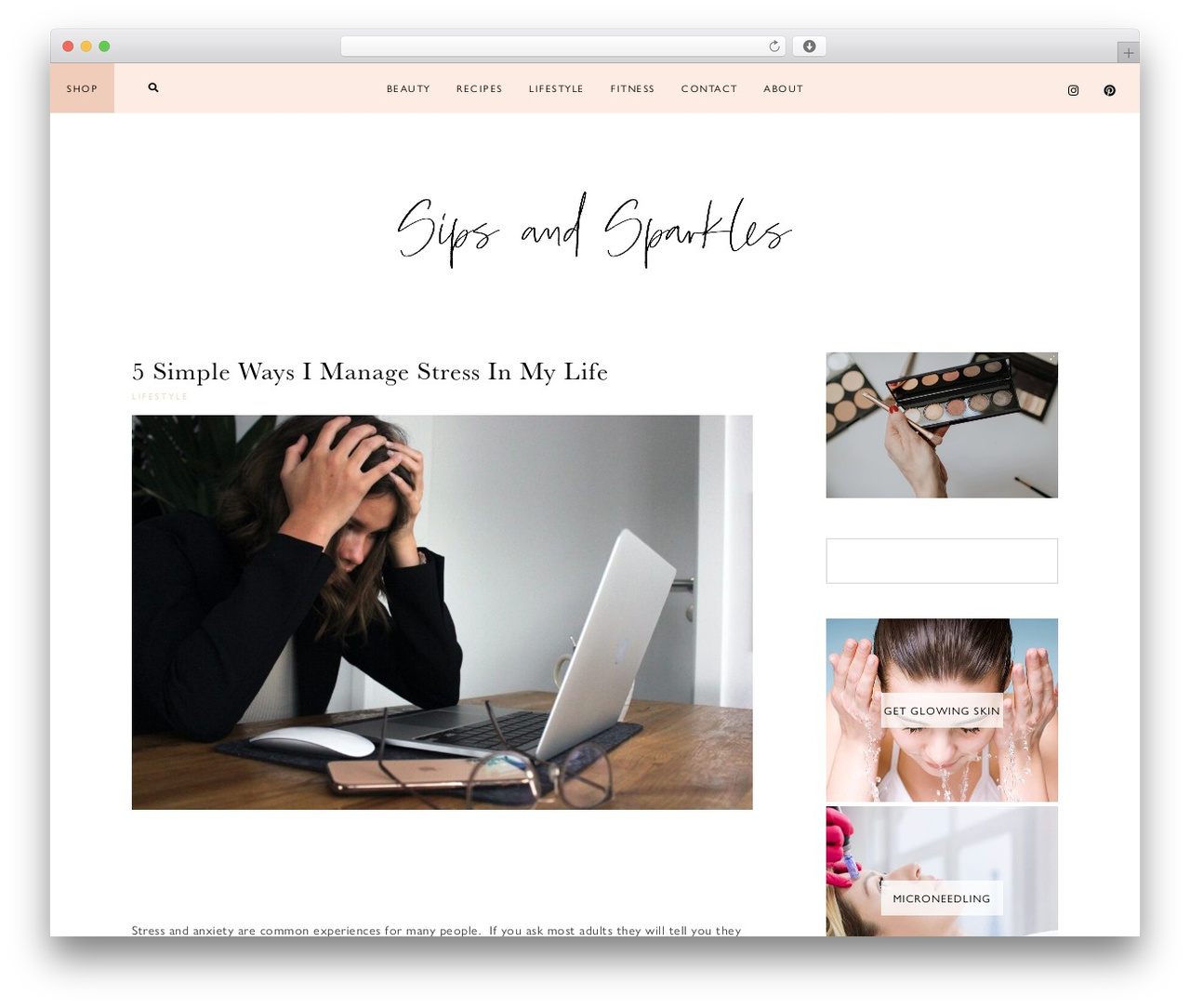 Theme WordPress Audrey - sipsandsparkles.com Theme WordPress Audrey - sipsandsparkles.com