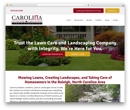 Theme WordPress Genesis - carolinaoutdoorcreations.com