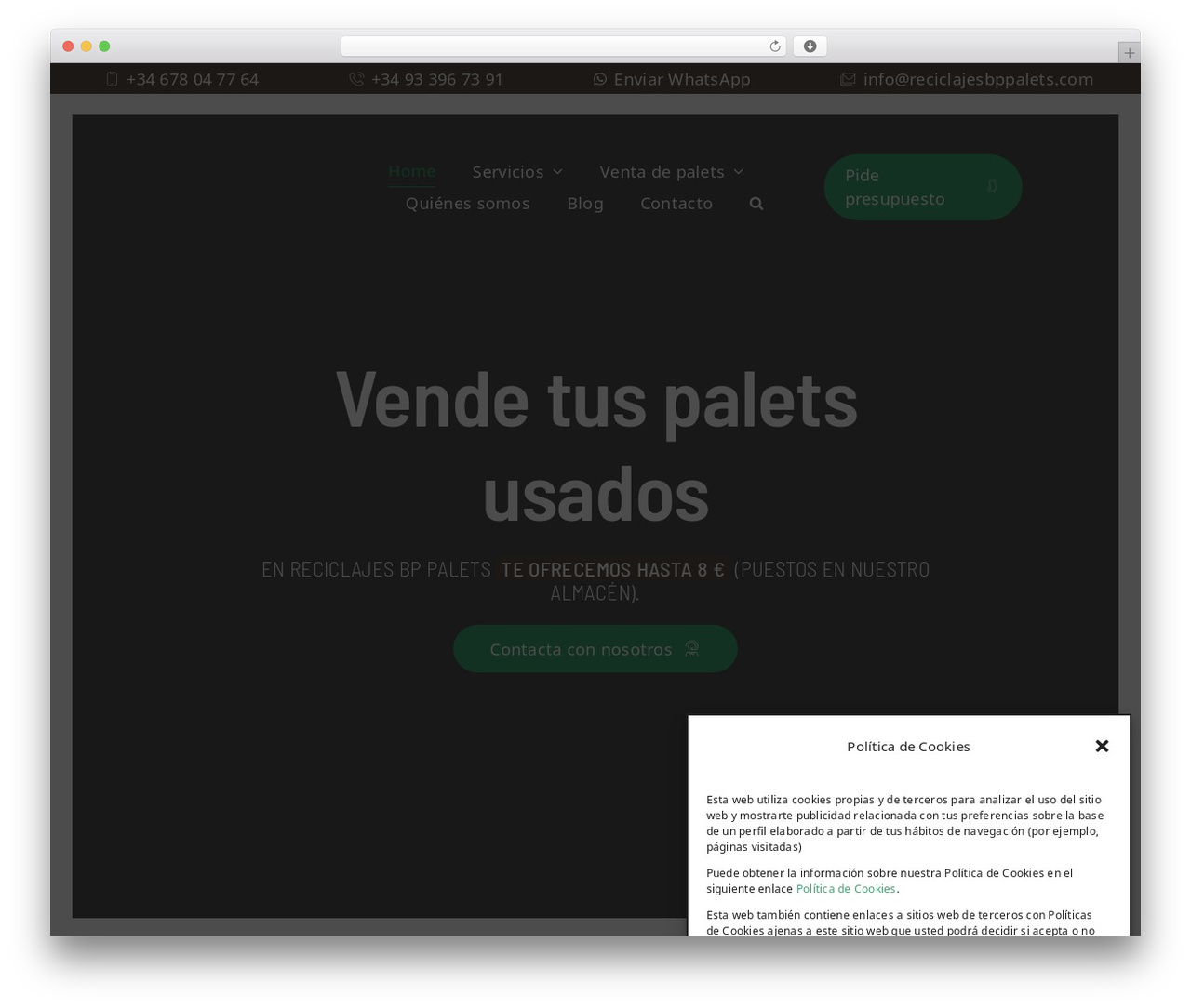 WordPress theme Avada Child - reciclajesbppalets.com