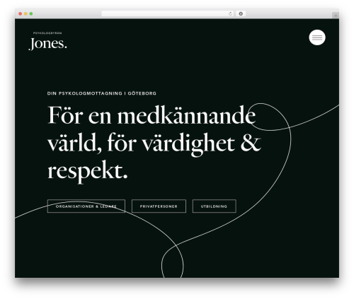 WordPress theme Bootstrap Sass Blank Theme - www.psykologbyranjones.se