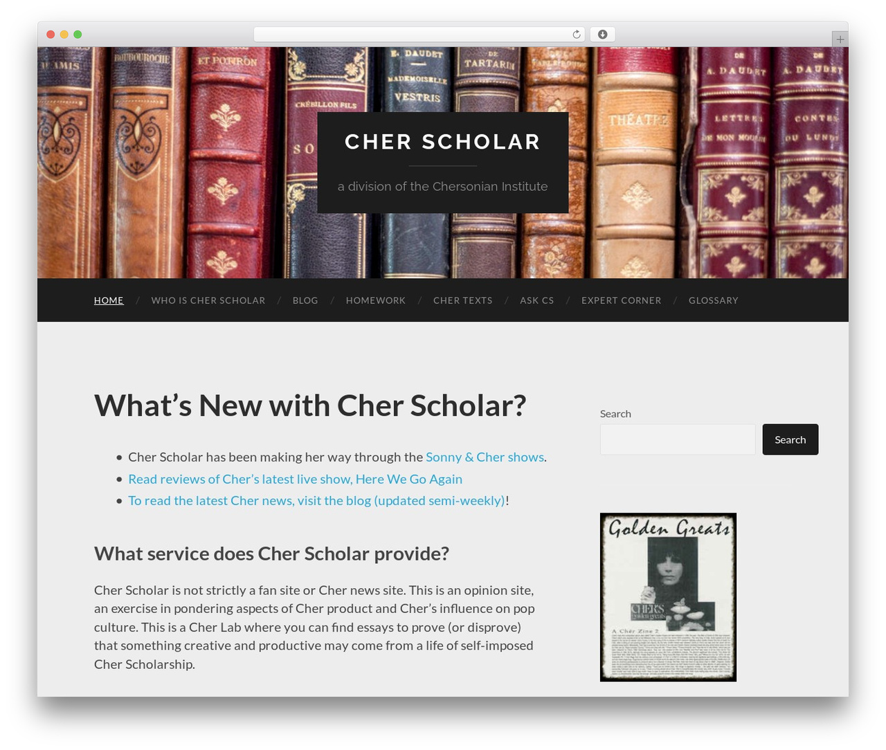 WordPress theme Hemingway - cherscholar.com