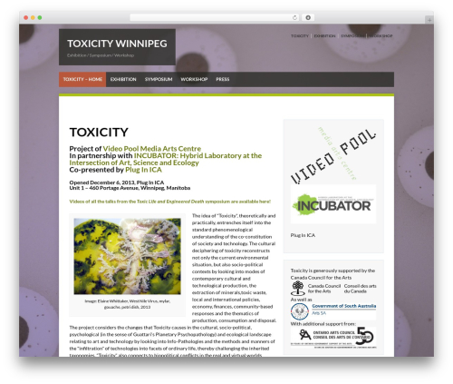Canonical WordPress shopping theme - toxicitywinnipeg.com