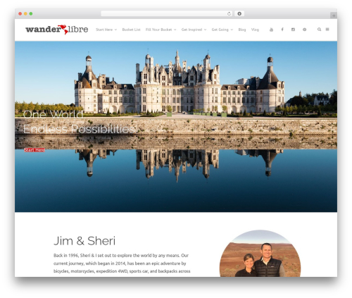 Create WordPress website theme - wanderlibre.com