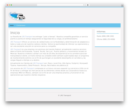 Flatly WordPress theme - lrstransport.com