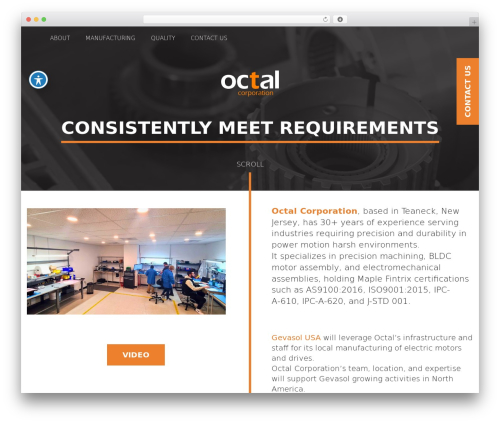 WordPress theme Starter Template - octalcorporation.com
