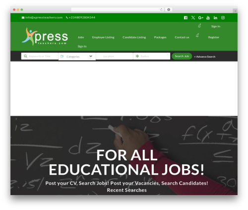 Careerfy WordPress theme design - xpressteachers.com