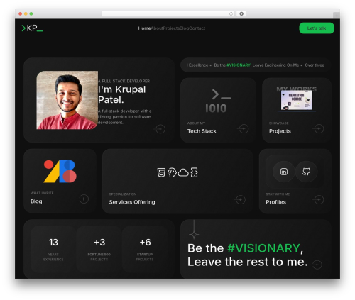 GridX top WordPress theme - krupalpatel.com