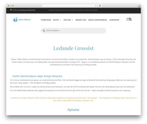 Lenos WordPress theme - amigominerals.se