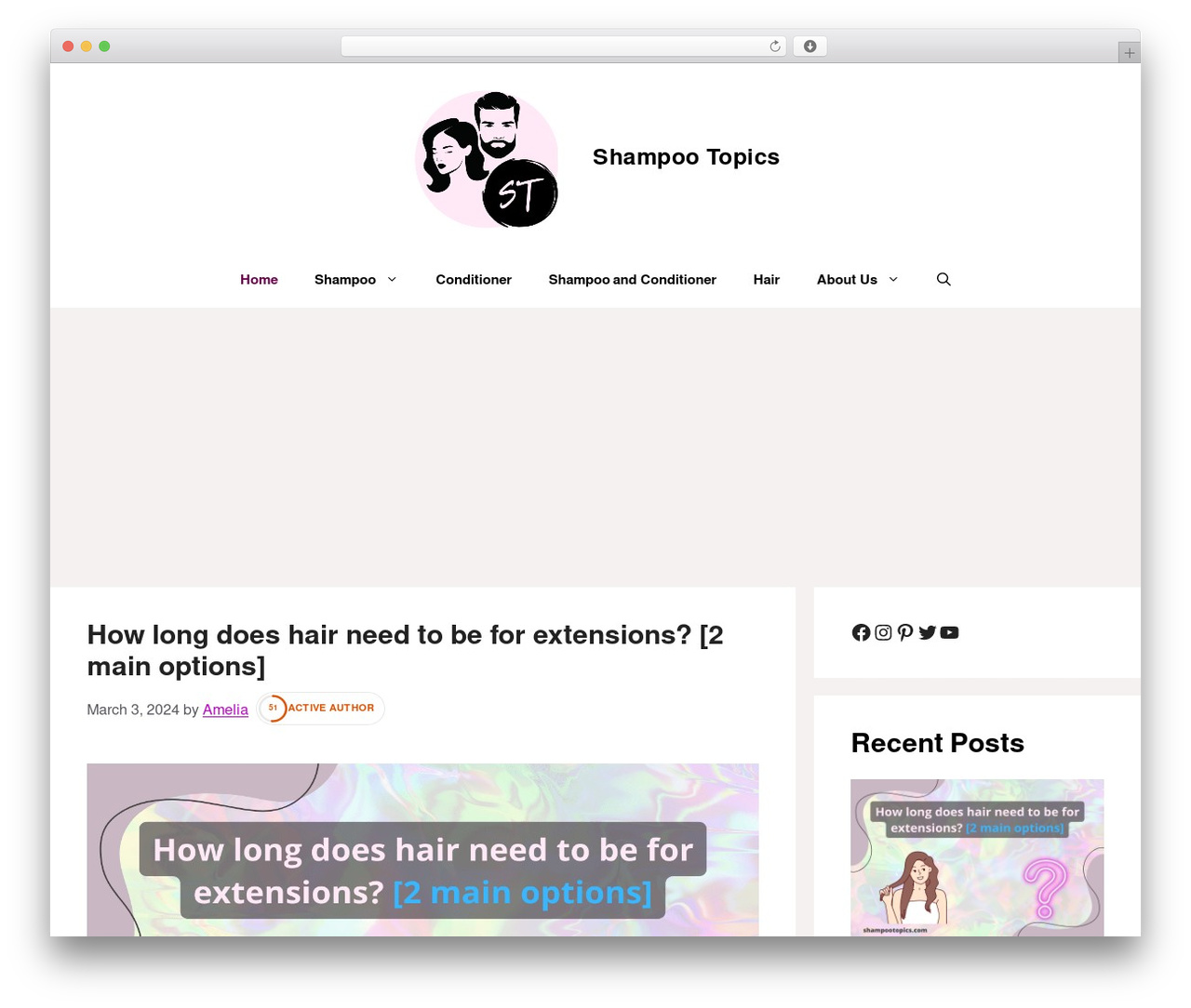 WordPress theme GeneratePress - shampootopics.com