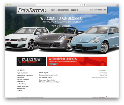 AutoCorrect, LLC WordPress theme - autocorrectkailua.com