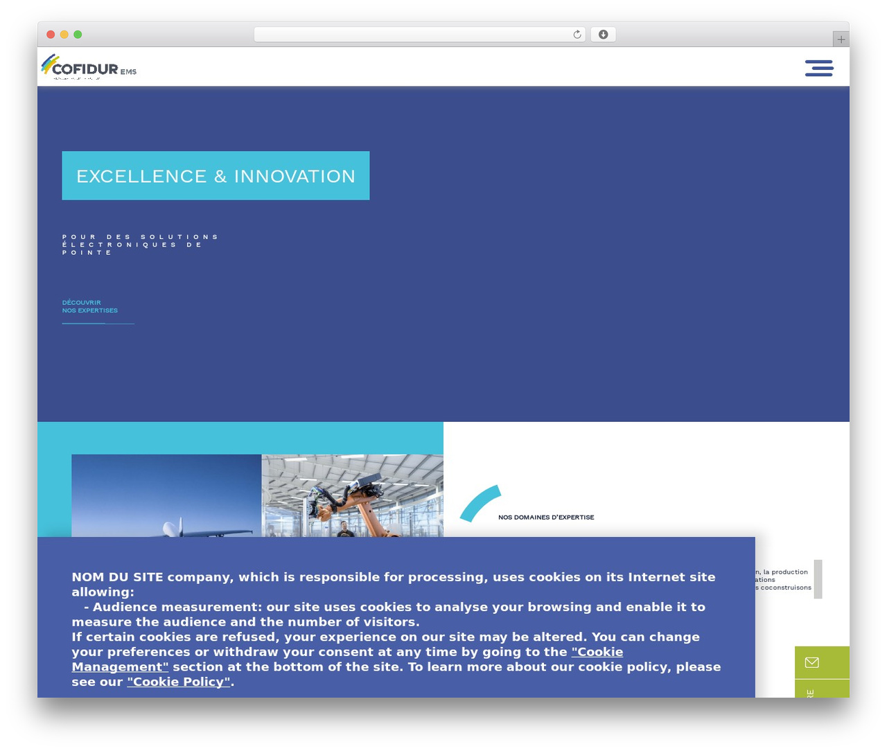 Chronos WordPress theme - cofidur-ems.com
