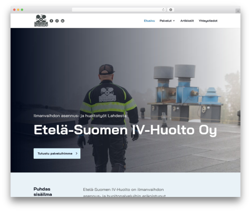 Divi WordPress theme - etelasuomenivhuolto.fi