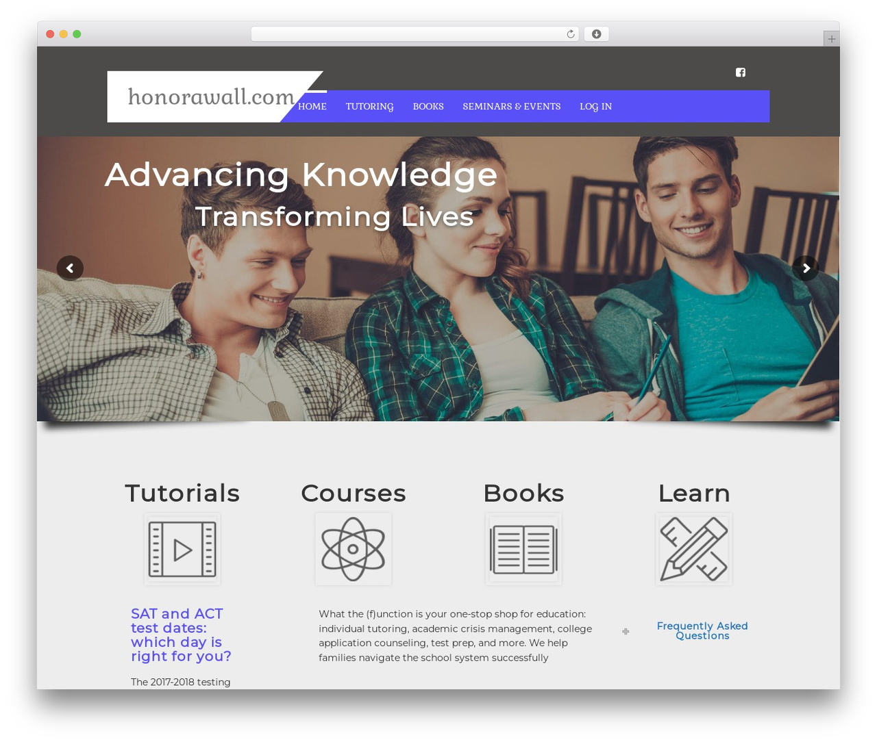 Edukado WordPress theme - honorawall.com