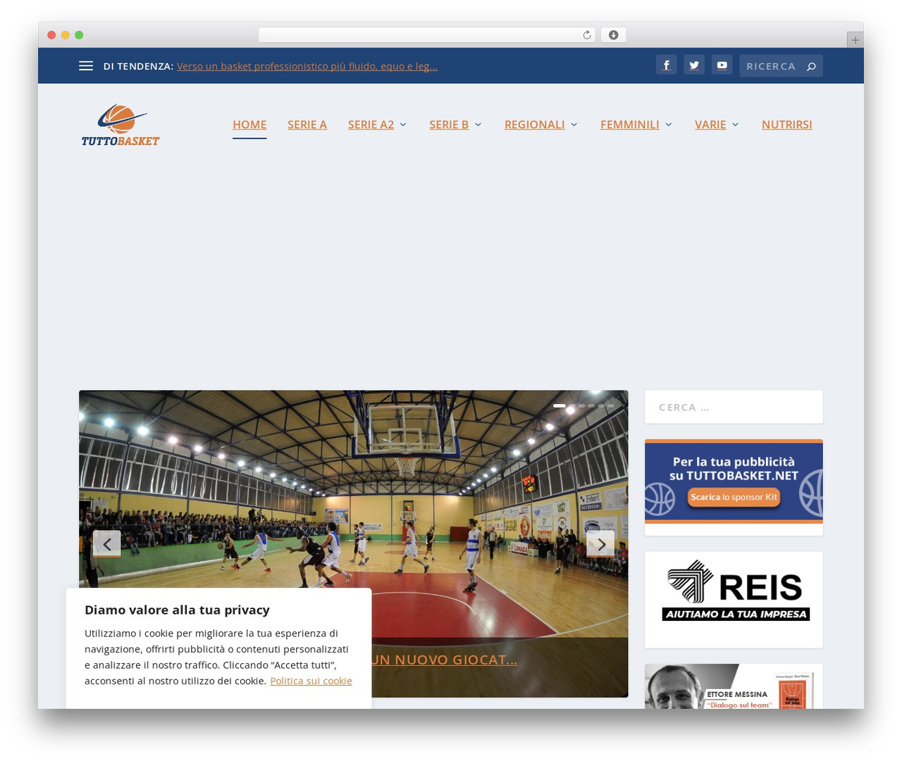 Extra WP theme - tuttobasket.net Extra WP theme - tuttobasket.net