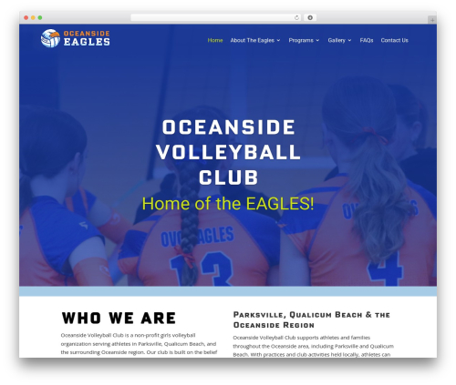 Theme WordPress Divi - oceansidevolleyballclub.com
