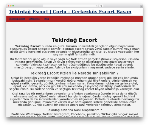 WordPress theme ClassiPress - escorttekirdag.com