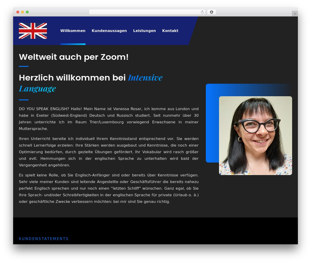 WordPress theme Nimmo - intensivelanguage.de