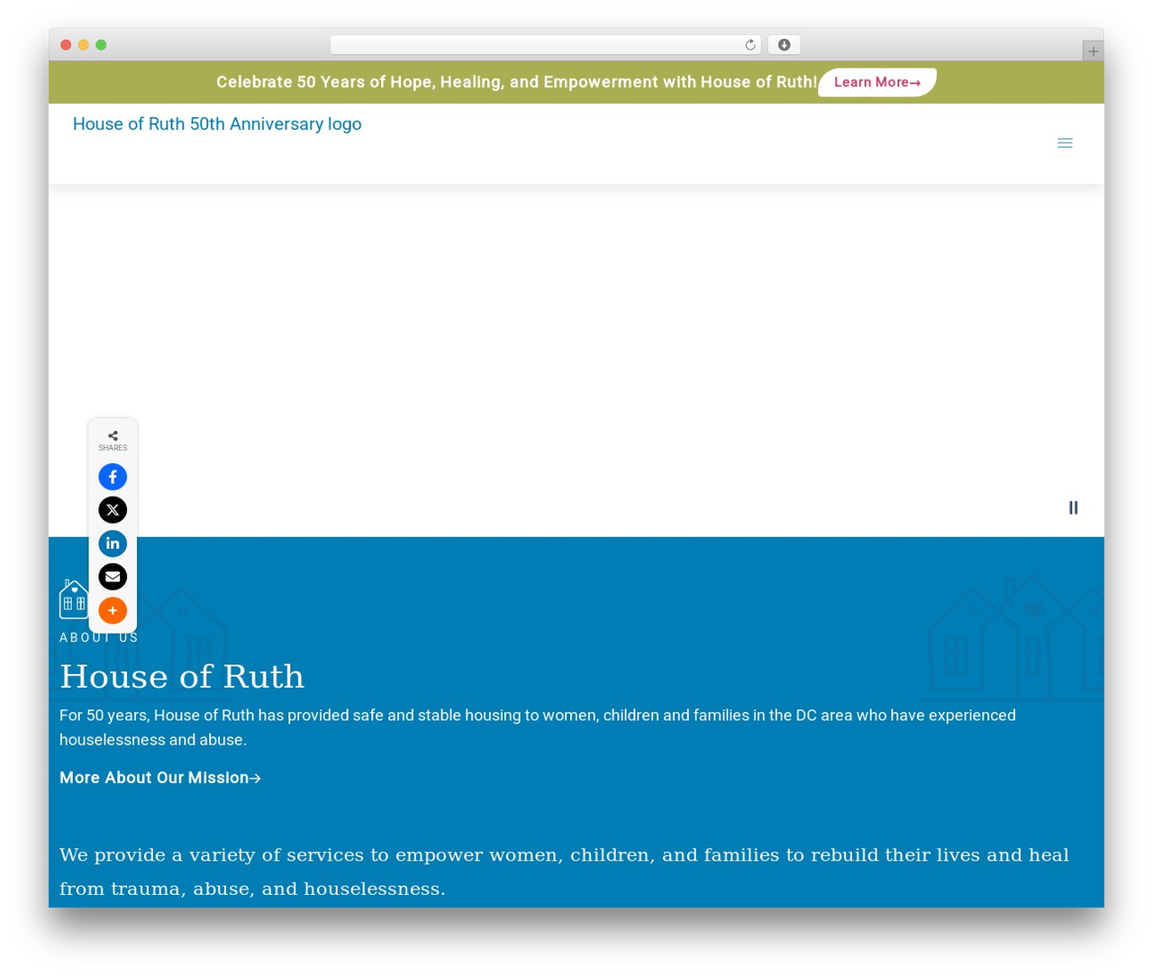 WordPress website theme Elevation Web - houseofruth.org