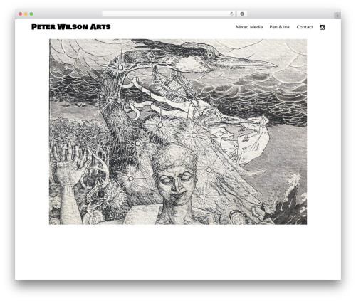 Wright WordPress website theme - peterwilsonarts.com
