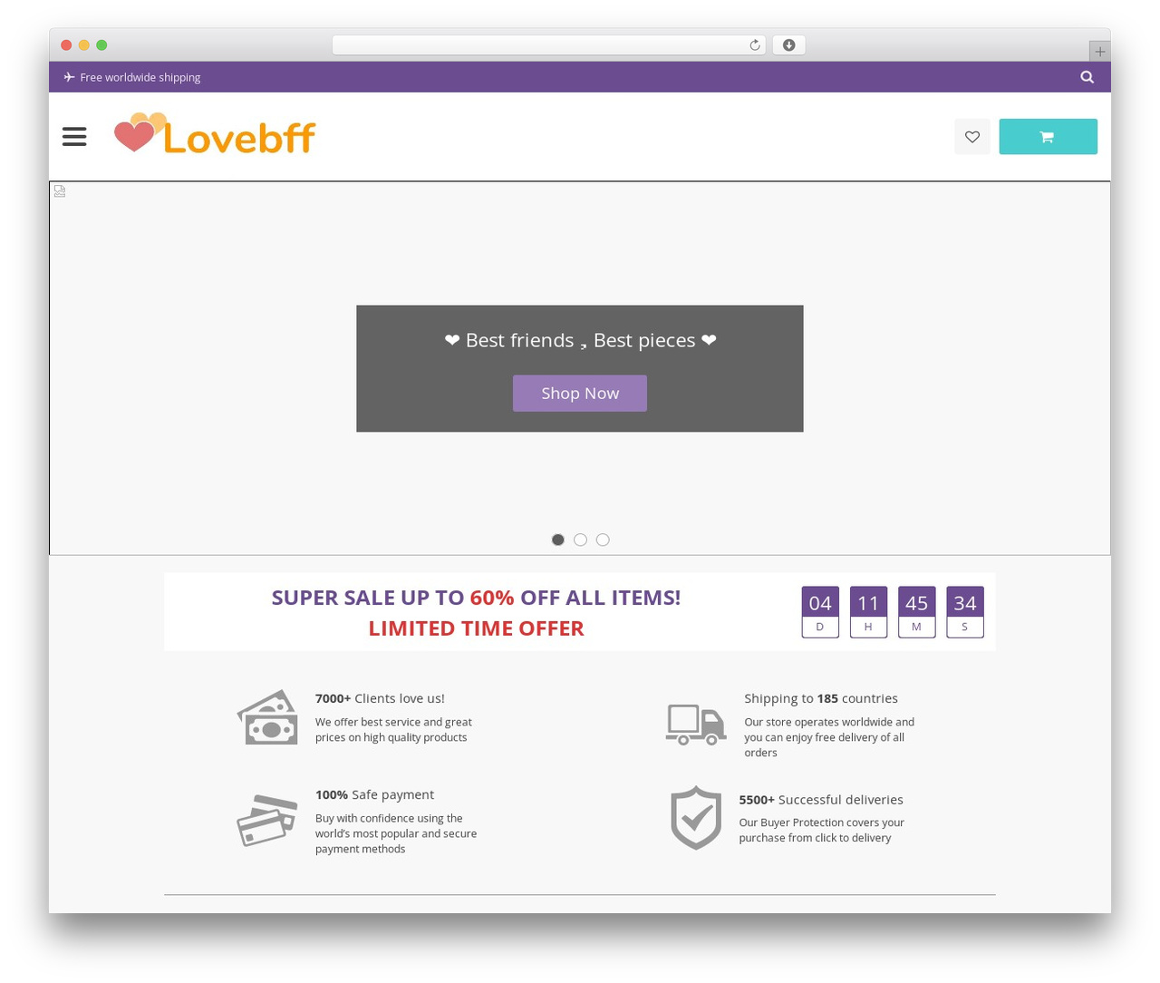 DavinciWoo WordPress page theme - lovebff.com