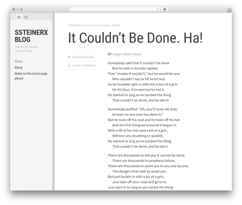Editor theme WordPress - ssteinerx.com