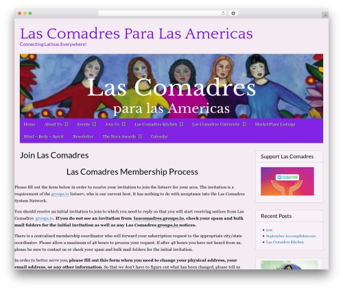 Gridiculous Pro WordPress theme - lascomadres.com/lco/join-las-comadres