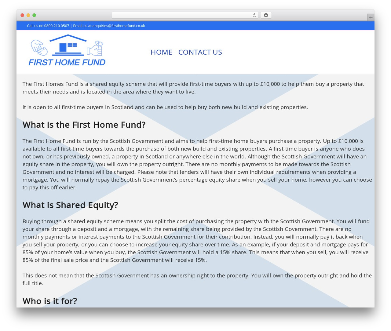 Quest WordPress theme - firsthomefund.co.uk
