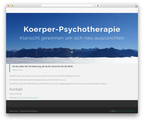 Theme WordPress Flat Bootstrap - koerper-psychotherapie.ch