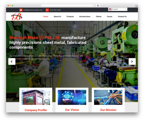 Bridge best WordPress theme - bhavnishmetal.com