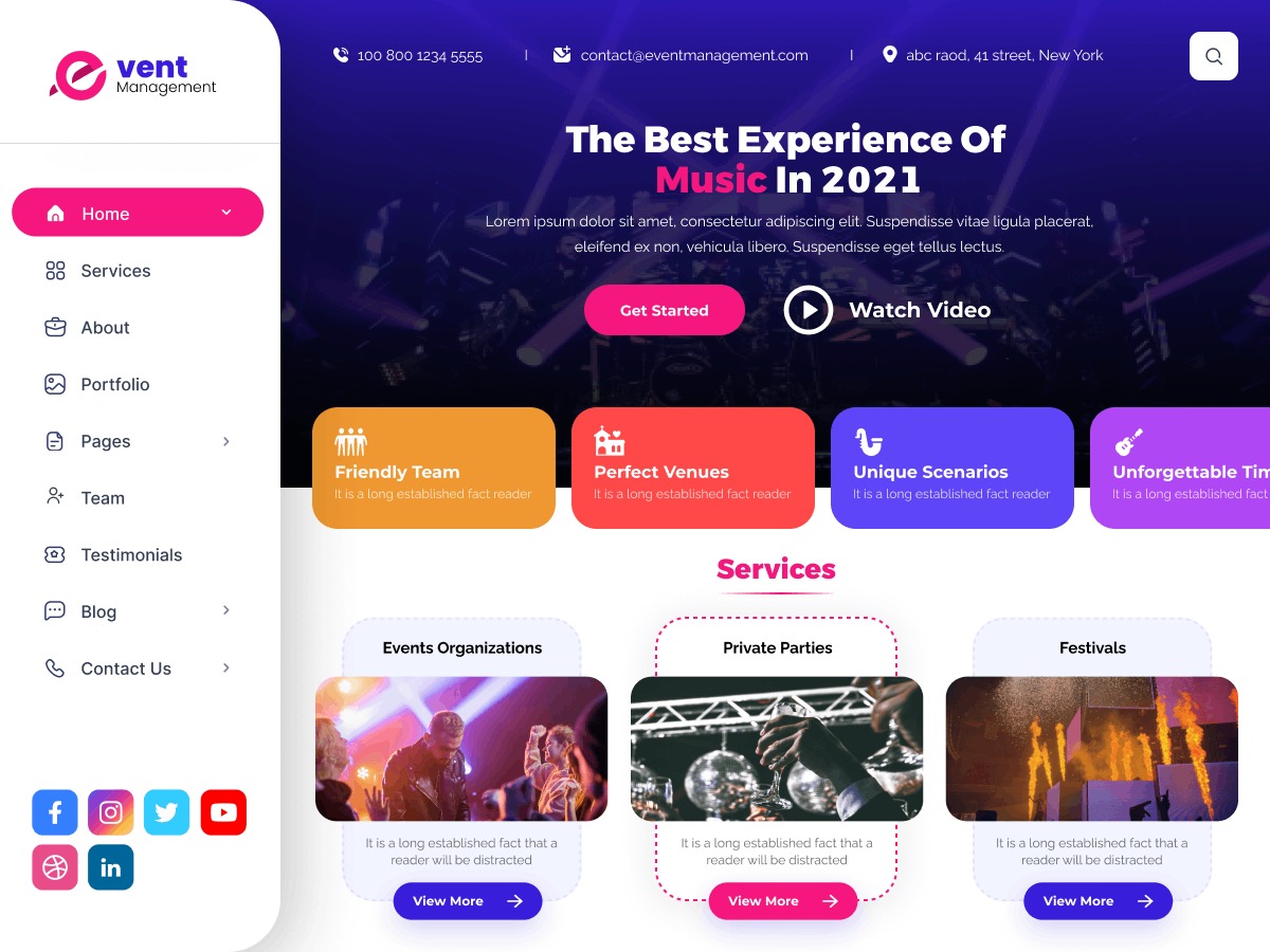 Conference Event Planner WordPress ecommerce template