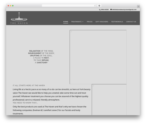 Divi WordPress theme - thehavenbeautysalon.co.uk