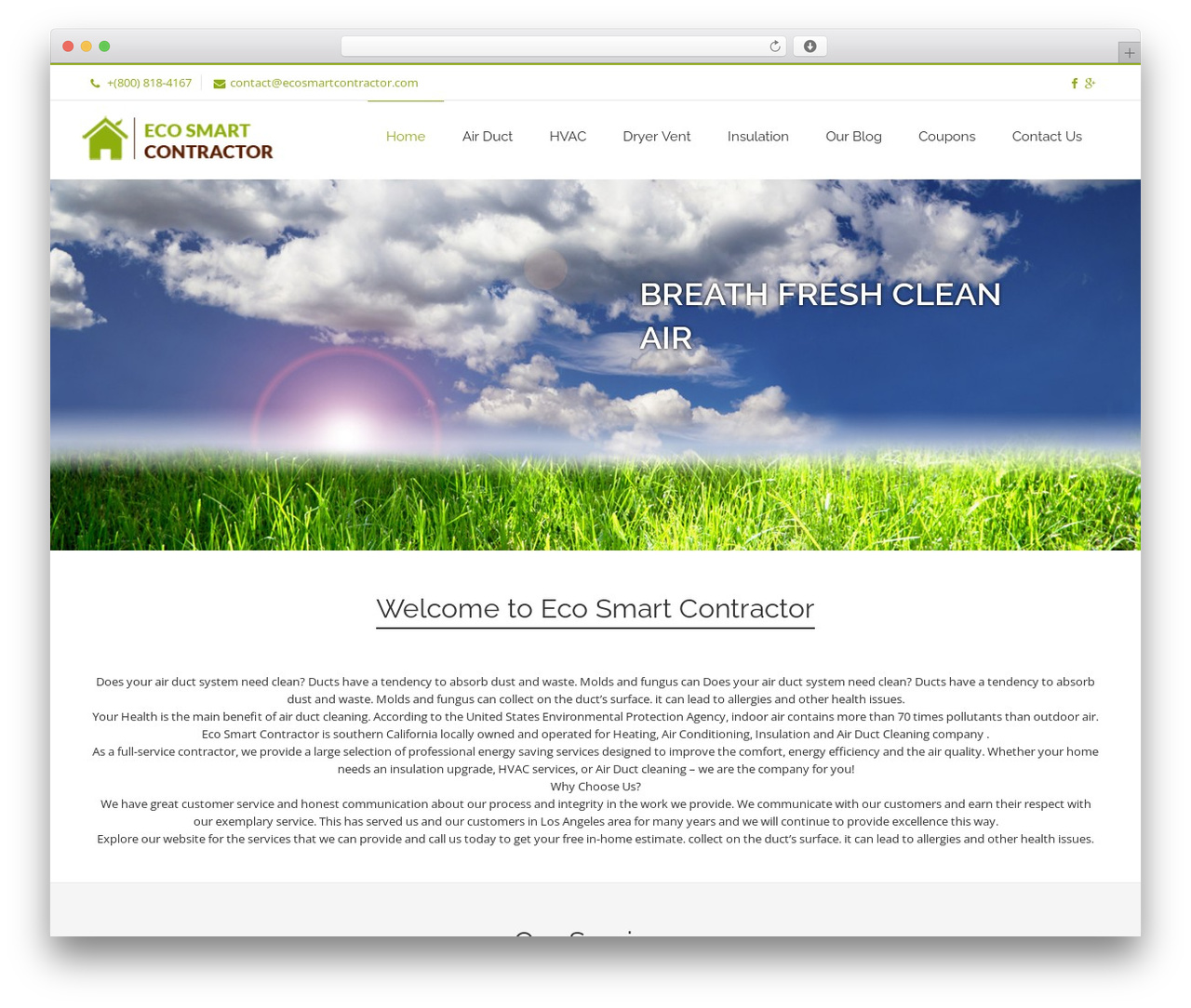 GRC ZeroError WordPress theme - ecosmartcontractor.com
