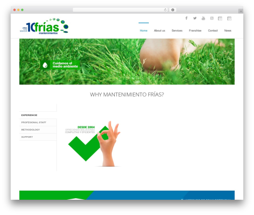 Mexin WordPress page theme - mantenimientofrias.com