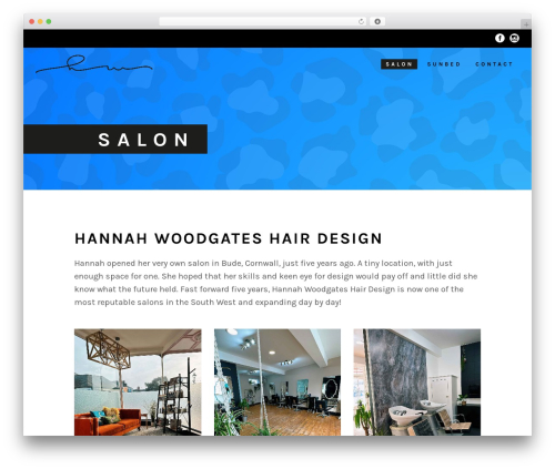 WordPress theme Blush - hannahwoodgateshairdesign.com