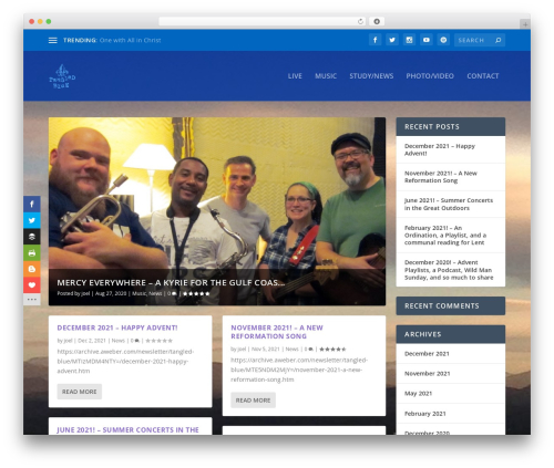 WordPress theme Extra - tangledblue.com