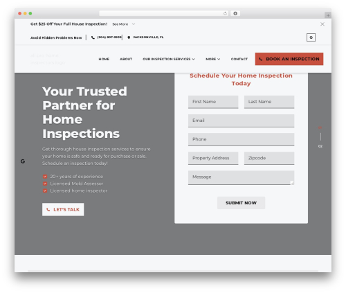 WordPress theme Prague - allproinspectors.com