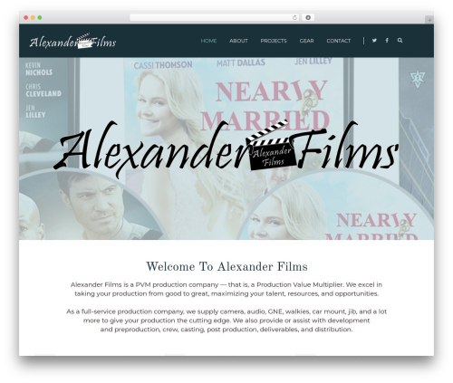 Multidot WordPress theme - alexanderfilms.com
