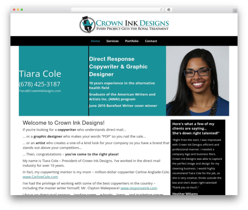 WordPress theme Beaver Builder Theme - crowninkdesigns.com