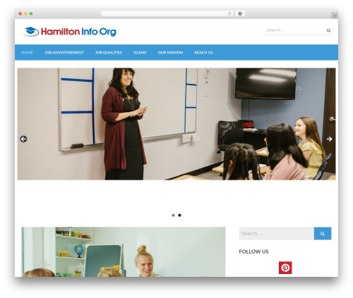 Education Zone WordPress theme - hamiltonpa.org