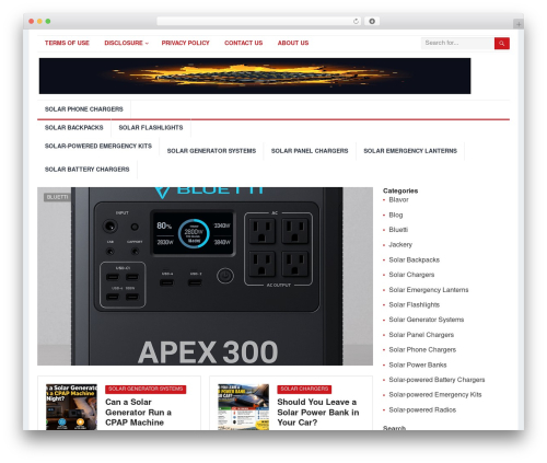 Standard Pro WordPress theme - solaremergencycharger.com