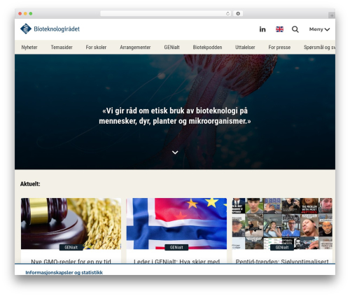 WordPress theme biotek - bioteknologiradet.no