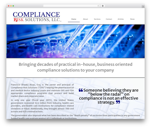 WordPress theme Bootstrap Basic - compliancerisksolutions.com