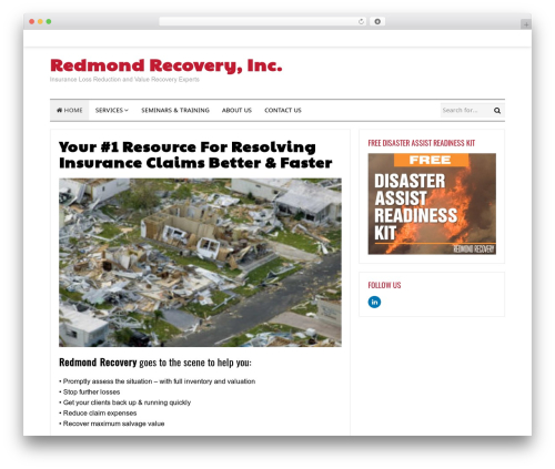Beginner WordPress theme - redmondrecovery.com