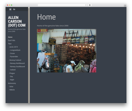 Editor WordPress theme - allencarson.com